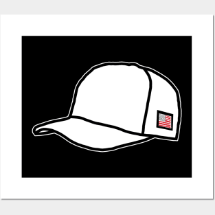 Trucker Hats White Graphic Posters and Art